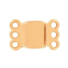 DQ metal Magnetic clasp 3 rings Rose gold